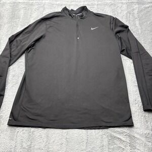 Nike Pacer  Men's DRI-Fit 1/2 Zip Running Shirt Black Size 2XL